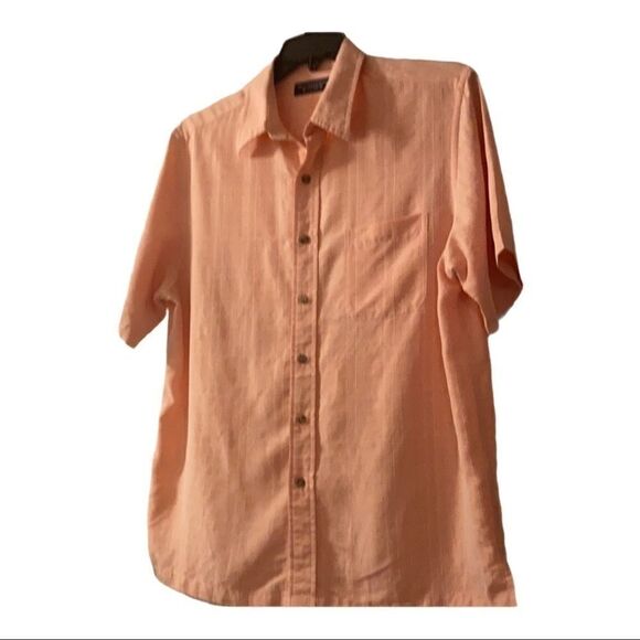 ROUNDTREE & YORKE Men’s peach shirt, Large - Picture 1 of 9